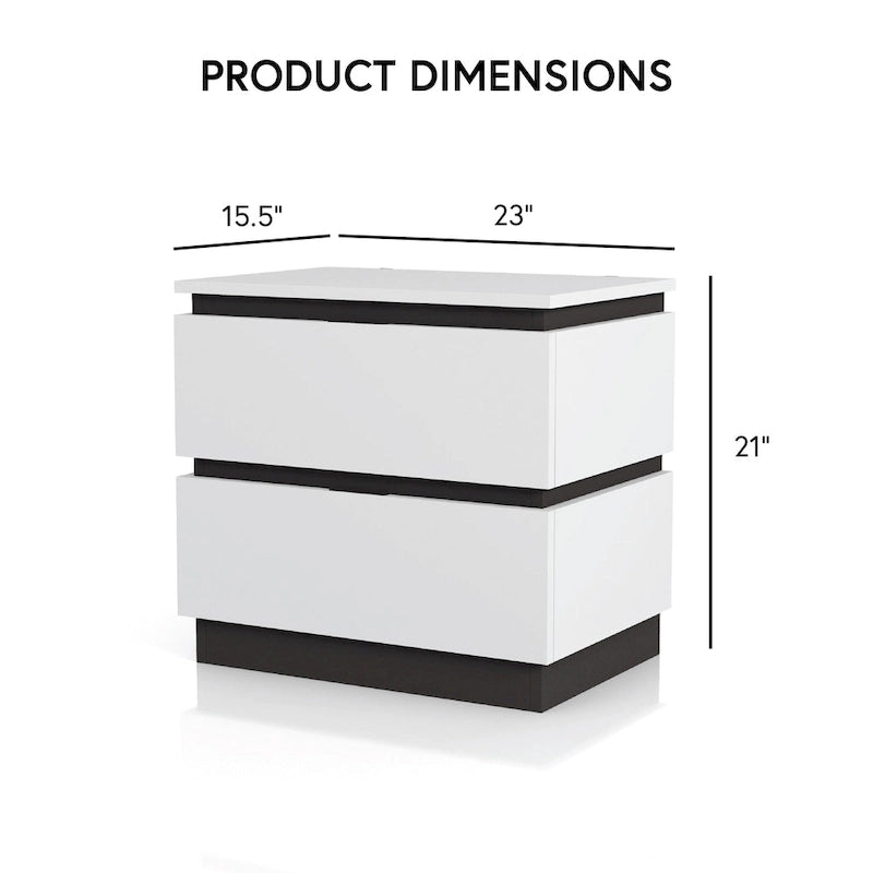 Furniture of America Conjira Modern 4-Piece White Wood Platform Bedroom Set