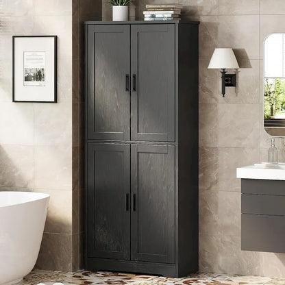 Kitchen Pantry Cabinet, Freestanding Pantry Storage Cabinet with Doors and Shelves