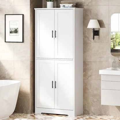 Kitchen Pantry Cabinet, Freestanding Pantry Storage Cabinet with Doors and Shelves