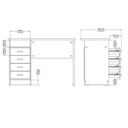 Porch & Den Skylar 4-drawer Desk