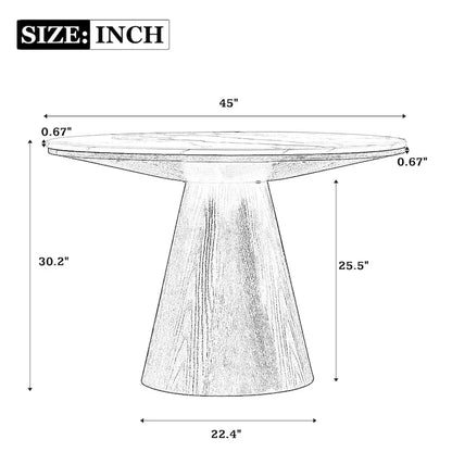 Retro Round Dining Table Minimalist Elegant Table