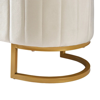 Roomfitters Elegant Velvet Storage Ottoman with Button-Tufted Design, Upholstered Bench with Metal Legs for Bedroom