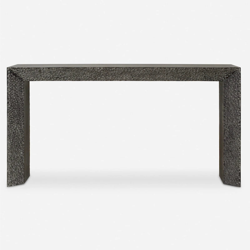 Uttermost 24594 Thoreau 62  Wide Elm Wood Veneer Console Table