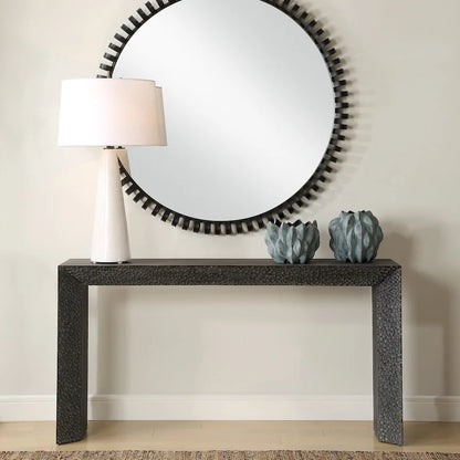 Uttermost 24594 Thoreau 62  Wide Elm Wood Veneer Console Table