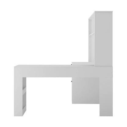 59.44  Computer Desk with Drawers Bookshelf Outlet