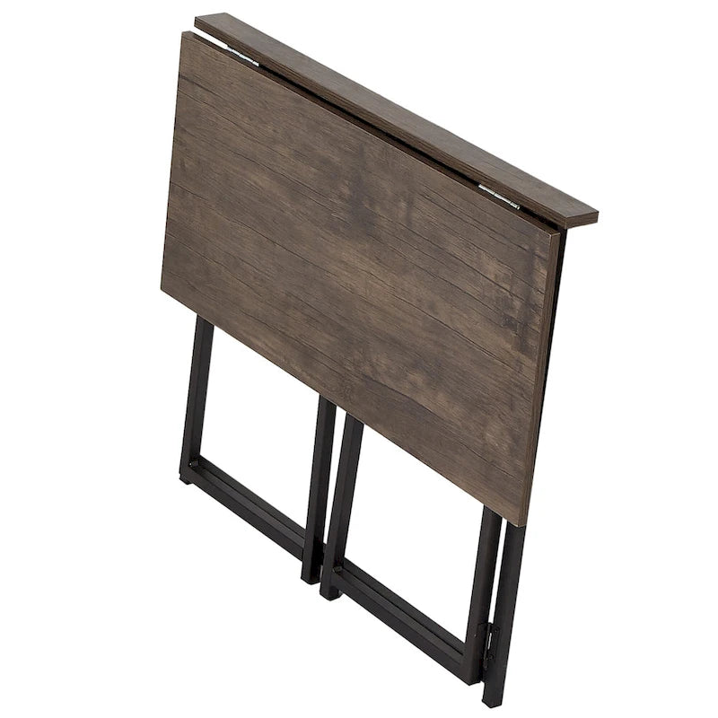 Folding Computer Desk, 31.5 Inch, Space Saving Foldable Design, No Assembly Needed, for Home Office