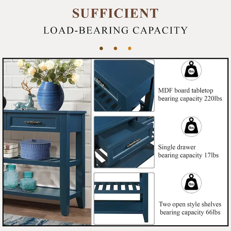 Versatile Wooden Console Table with Storage and Stylish Design for Home Decor