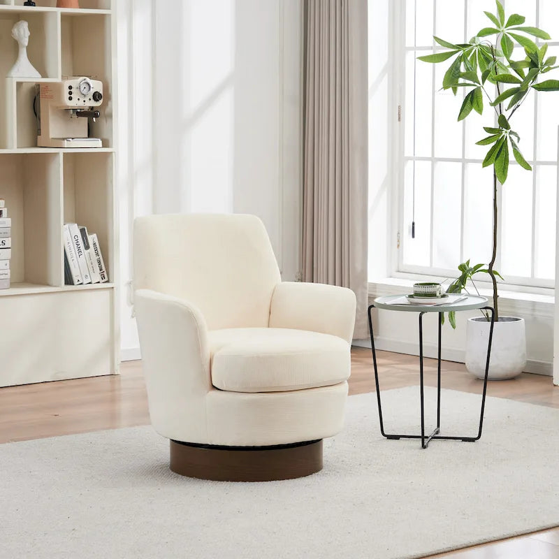 360 Degree PU Leather Swivel Accent Chairs for Living Room,Bedroom