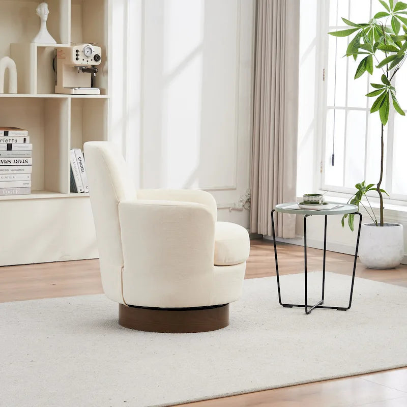 360 Degree PU Leather Swivel Accent Chairs for Living Room,Bedroom