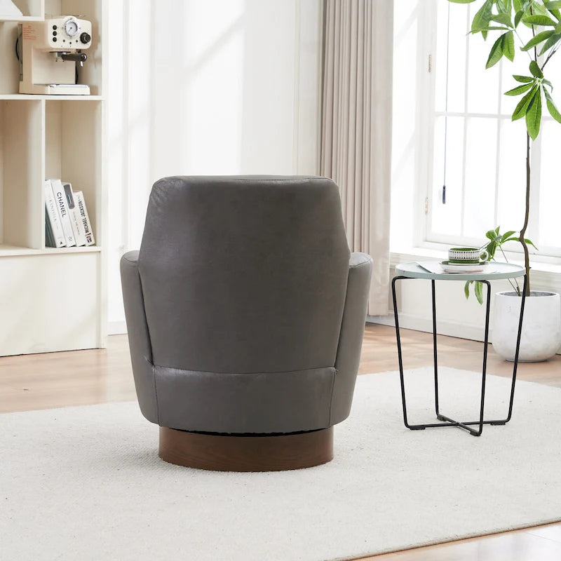 360 Degree PU Leather Swivel Accent Chairs for Living Room,Bedroom