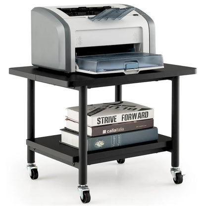 Gymax Printer Stand w/ Storage Under Desk Printer Table w/ 4 Wheels - See Details