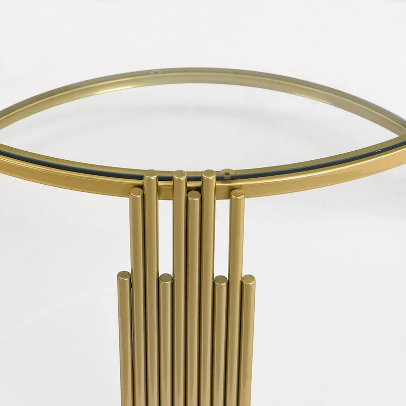 Modern Black Mirror Coffee Table with Gold Finish & Lower Shelf by Harper&Bright Designs