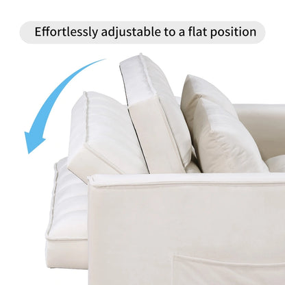 Modern 68  Length Tufted Convertible Loveseat Sleeper Sofa Bed - 68 L x 55 W x 20 H