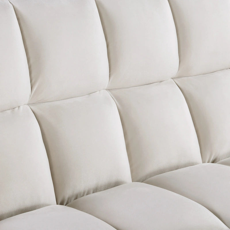 Modern 68  Length Tufted Convertible Loveseat Sleeper Sofa Bed - 68 L x 55 W x 20 H