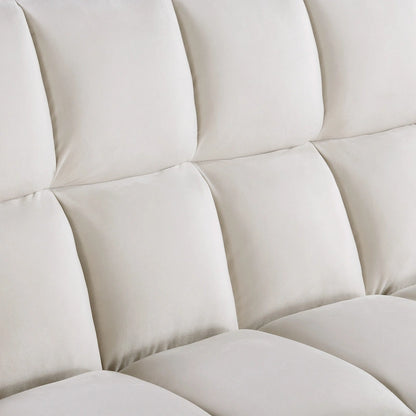 Modern 68  Length Tufted Convertible Loveseat Sleeper Sofa Bed - 68 L x 55 W x 20 H