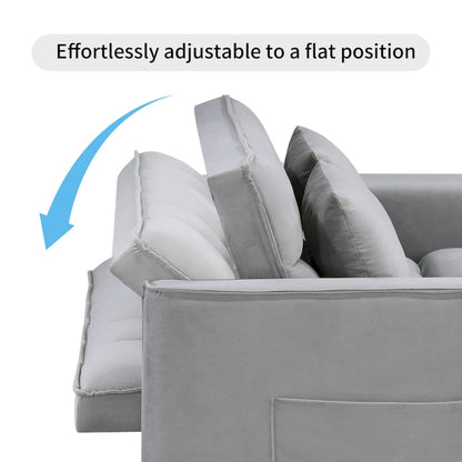 Modern 68  Length Tufted Convertible Loveseat Sleeper Sofa Bed - 68 L x 55 W x 20 H