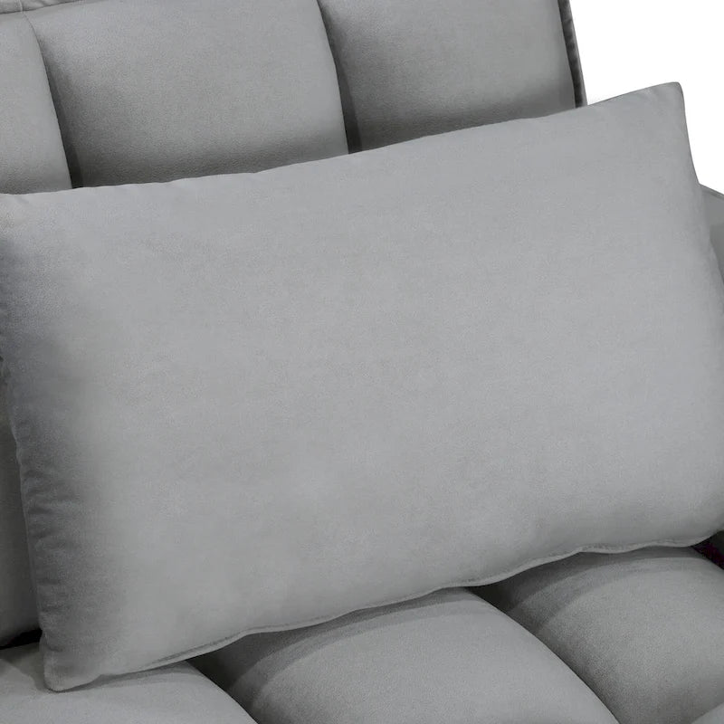 Modern 68  Length Tufted Convertible Loveseat Sleeper Sofa Bed - 68 L x 55 W x 20 H