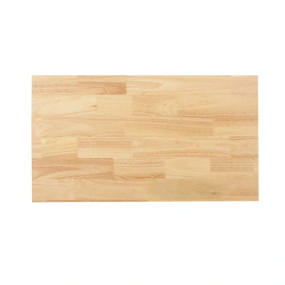 Modern Kitchen Cart with Rubberwood Top, Cabinet Storage, Two Drawers, Three Open Shelves and Lockable Rolling Casters