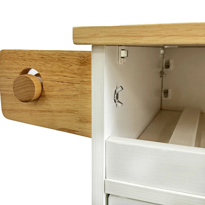 44 Inch Kitchen Island Cart With Solid Wood Top(no include stool)