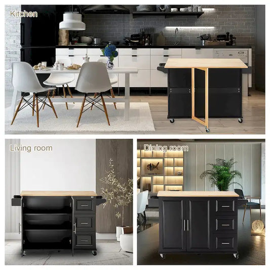 Kitchen Island & Kitchen Cart(no include stool)