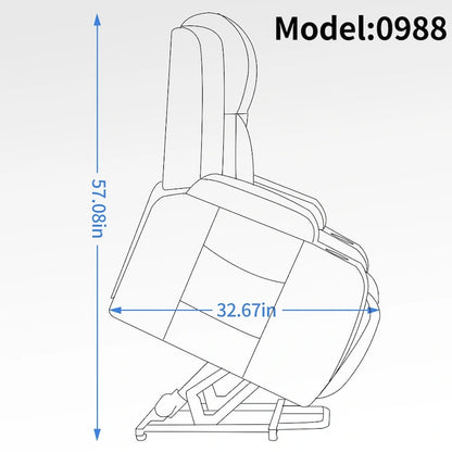 Power Lift Recliner with Massage, Lumbar Heating, USB Charging & Cup Holders, Modern Ergonomic Design