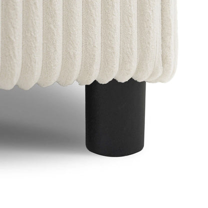 Corduroy Sectional Sofa w/ Bluetooth Speakers, L Shaped Couch