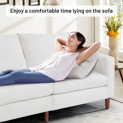 Modern Chenille Convertible Futon Sofa Bed, 82.68   Loveseat Sofa with Square Arm for Living Space