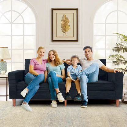 Modern Chenille Convertible Futon Sofa Bed, 82.68   Loveseat Sofa with Square Arm for Living Space