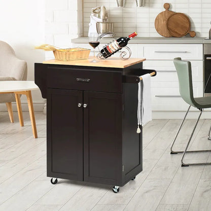 Gymax Rolling Kitchen Island Utility Kitchen Cart Storage Cabinet - See Details