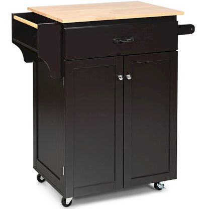 Gymax Rolling Kitchen Island Utility Kitchen Cart Storage Cabinet - See Details