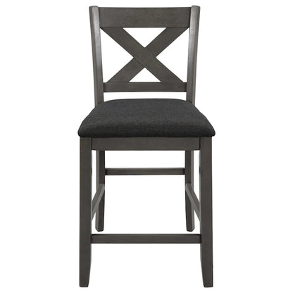 5-Piece Rustic Dining Set with Wooden Bar Table & 4 Chairs