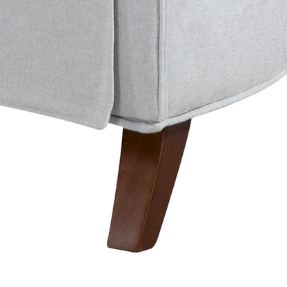 Chenille Fabric Accent Chair with Retro Wooden Legs, High-Density Foam and Spring Cushion, and 300 lbs Weight Capacity