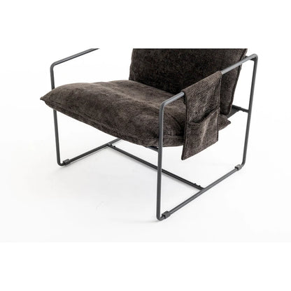 Velvet Arm Chair with Gold Metal Frame - Set of 2