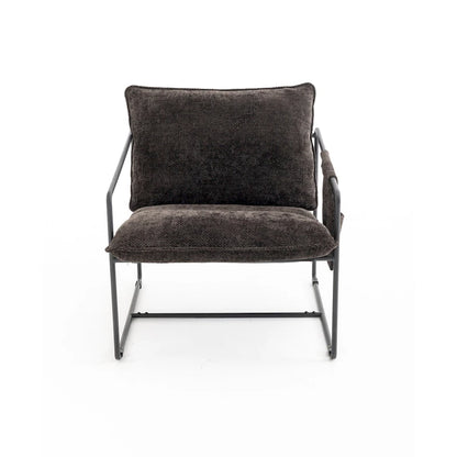 Velvet Arm Chair with Gold Metal Frame - Set of 2