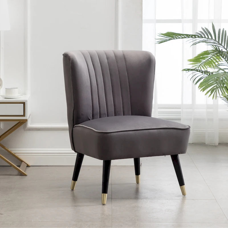 Gray 26  Polyester Accent Chair