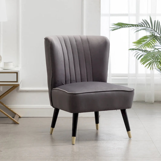 Gray 26  Polyester Accent Chair