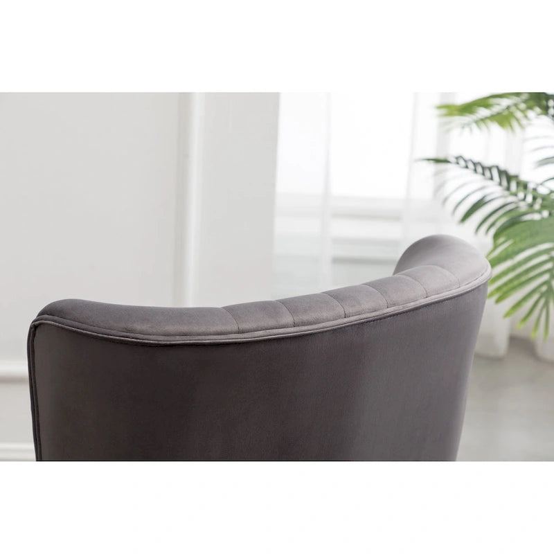 Gray 26  Polyester Accent Chair