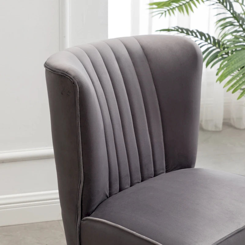 Gray 26  Polyester Accent Chair