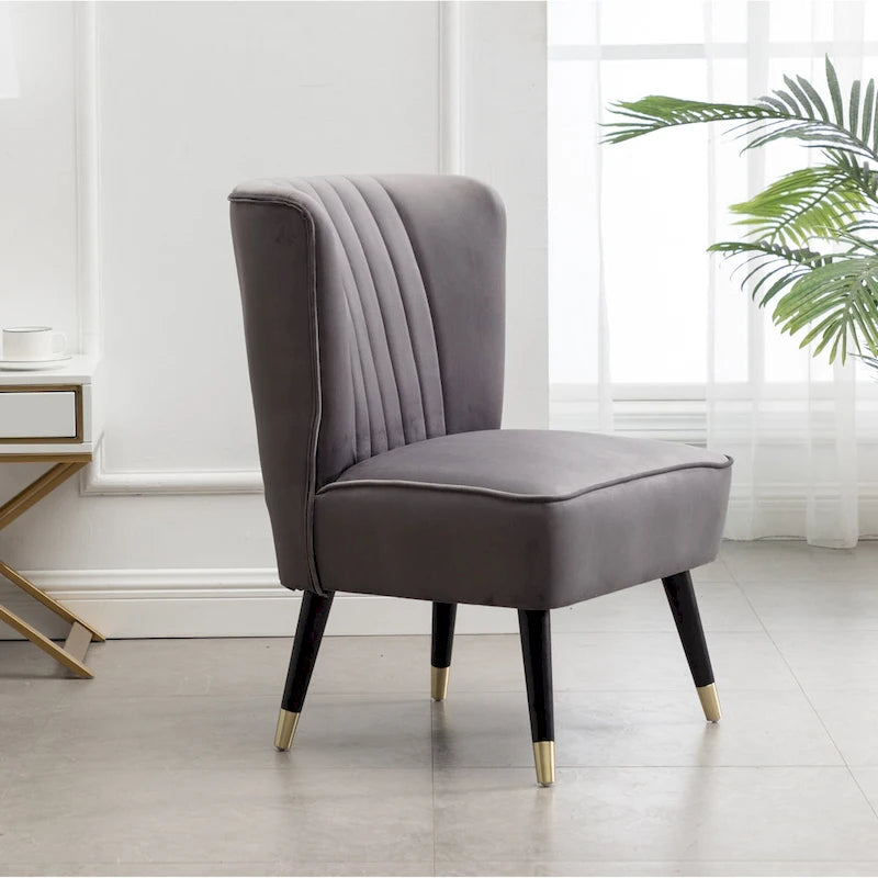 Gray 26  Polyester Accent Chair