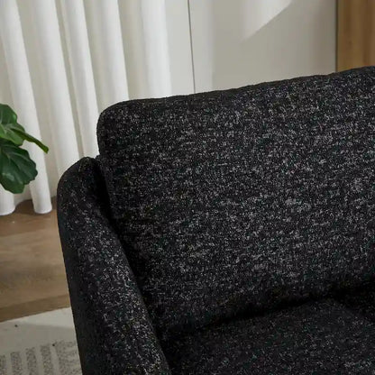 Black+ Gray 31.5  Chenille Swivel Accent Chair