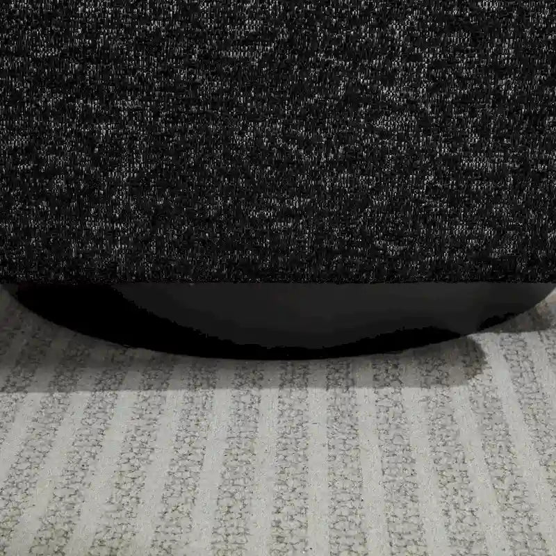 Black+ Gray 31.5  Chenille Swivel Accent Chair