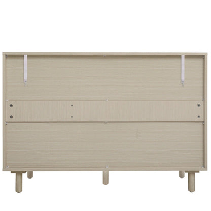 Modern 2-Door Storage Cabinet with 3 Drawers and Adjustable Shelves for Bedroom, Living Room, Study