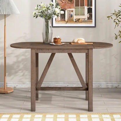 White Drop Leaf Dining Set for 2 with Gray Cushioned Chairs