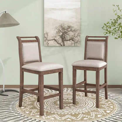 White Drop Leaf Dining Set for 2 with Gray Cushioned Chairs