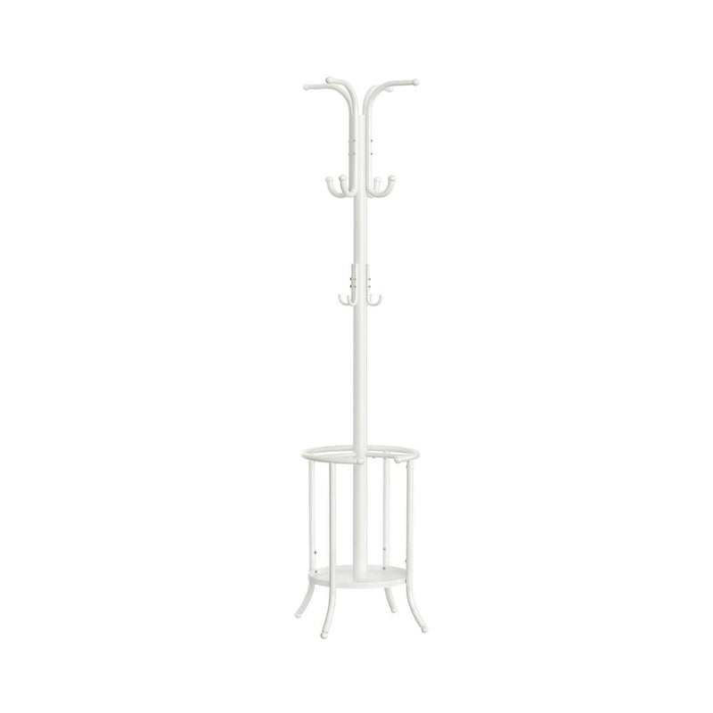 Modern Tall Freestanding Coat Rack with Metal Frame and Umbrella Holder for Home and Office - 15.7 D x 15.7 W x 68.9 H