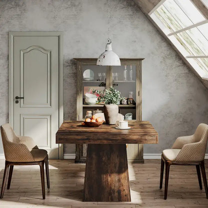 31.5-Inch Square Dining Table for 4, Farmhouse Kitchen Table for Dining Room - 31.5 D x 31.5 W x 29.53 H