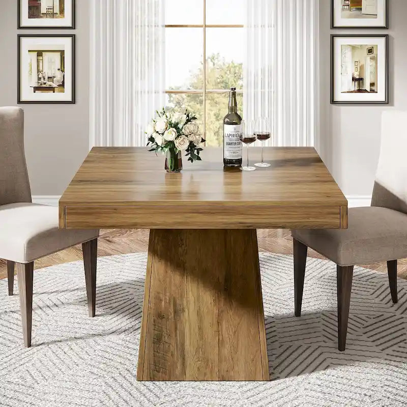 31.5-Inch Square Dining Table for 4, Farmhouse Kitchen Table for Dining Room - 31.5 D x 31.5 W x 29.53 H