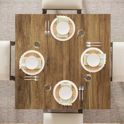 31.5-Inch Square Dining Table for 4, Farmhouse Kitchen Table for Dining Room - 31.5 D x 31.5 W x 29.53 H