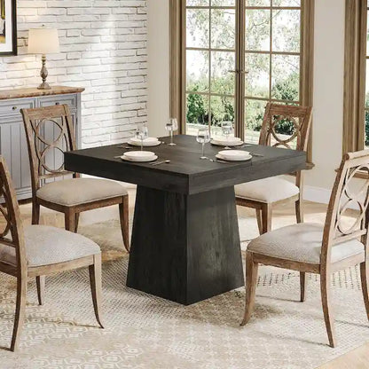 31.5-Inch Square Dining Table for 4, Farmhouse Kitchen Table for Dining Room - 31.5 D x 31.5 W x 29.53 H