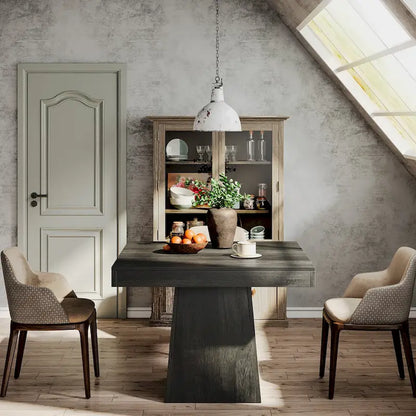 31.5-Inch Square Dining Table for 4, Farmhouse Kitchen Table for Dining Room - 31.5 D x 31.5 W x 29.53 H